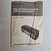 Oryginalna Instrukcja Obsługi Hitachi TRK-3D40E (3D Bass Super Woofer)