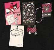 Komplet akcesoriów Sanrio - Kuromi (naklejki, biżuteria)