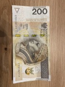 Banknot 200 zlotych serii CY3132111
