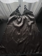  koszula nocna , satynowa 38 czarna 