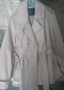 Płaszcz beżowy trencz MOHITO płaszczyk dwurzędowy