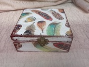 Szkatułka drewno pióra WYPRZEDAŻ