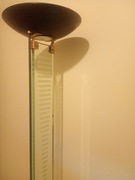 Lampa halogenowa Torchiere z lat 80-tych szkło metal. 