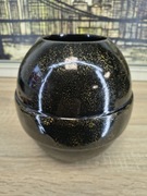 Wazon dekoracyjny – czarny ze złotym nakrapianiem