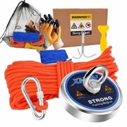 Magnes Wędkarski STRONG N52, Siła Ciągnąca 544.31 KG Badane Laboratoryjnie.