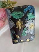 Mały portfelik- Skóra naturalna- Ręcznie malowany