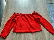 Nowy krótki top crop prażek czerwony Hdm r. uni 