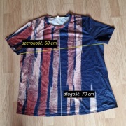 Koszulka unisex t-shirt w brązowe paski allprint, XXL size