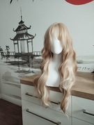 Piękna, gęsta peruka platynowy blond