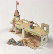 Ideen Welt rozkładany, drewniany zamek z akcesoriami, wood toy, Nowy