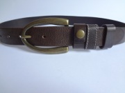 Pasek HEXELINE 100% skóra brązowy S jak NOWY!