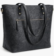 Torebka skórzana damska shopper A4 vintage czarna premium