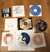Zestaw płyt CD z narzędziami i sterownikami – lata 90-te – retro IT