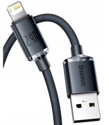 BASEUS Crystal Shine kabel Lightning 1m 2.4A czarny – szybkie ładowanie