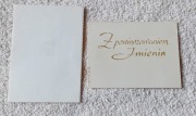 Mini pocztówka Z powinszowaniem imienin + koperta