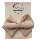 Spinka kokarda naturalny len