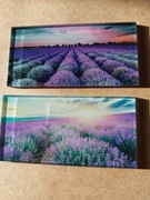 Mozaika szklana prostokąty 4,5x9,8cm nadruk na szkle POLE LAWENDY