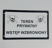 Tabliczka ostrzegawcza teren prywatny 