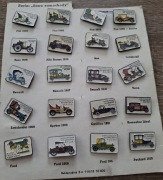 Stare samochody przypinki komplet samochodem po drogach Polski PRL piny