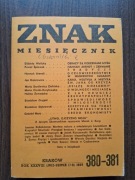 Znak miesięcznik nr 380-1 (7-8/1986) H.Arendt; św. Jan od Krzyża; romantyzm