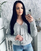 Sweter ozdobne guziki kardigan Kolory uni