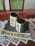 Świecznik na podstawce ozdoba dekoracja