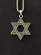 Nowy naszyjnik z gwiazdą Dawida, wisiorek zawieszka 