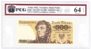 500 złotych 1982 seria FT grading PCG 64 EPQ