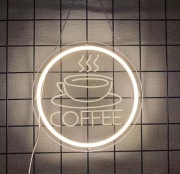 NEON COFFEE KAWA CAFE KAFEJKA KAWIARNIA SZYLD LAMPKA LED USB