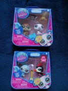 2 zestawy LPS Littlest Pet Shop wydra bóbr ptaszek królik