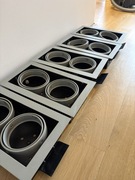 Oprawa sufitowa PASEO200, AR111, szara, ruchoma, 6 sztuk