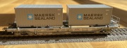 ROCO platforma kontenerowa wagon kieszeniowy z kontenerami 20ft Maersk