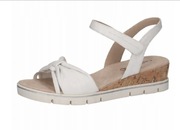 Sandały damskie skórzane Caprice 38 białe 