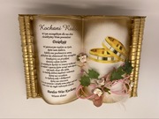 Księga z życzeniami podziękowania dla rodziców