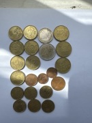 Zestaw monet EURO – różne kraje, 1€, 2€, eurocenty