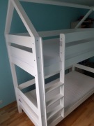 Łóżko piętrowe Paweł i Gaweł. Komplet z materacami