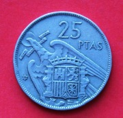 50  Peset    1957 r  -   Hiszpania  / gwiazdka  59 /    