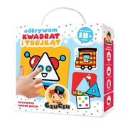 Czuczu. Puzzle. Odkrywam kwadrat i trójkąt. Dla dzieci 18+ mies.