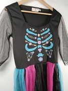 Strój przebranie hallowen sukienka kościotrup czarownica S