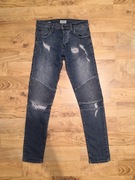 Dżinsy JACK & JONES Slim Fit W28 L30 | Rozporek na Guziki | Przetarcia