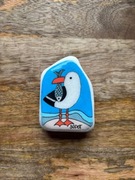 Sopot, magnes na lodówkę, malowany kamien