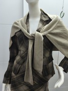 Ponczo na ramiona beżowe 