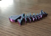 Breloczek do kluczy ryba Neon niebiesko - fioletowo - zielony