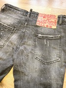 DSQUARED2 Slim Jean 42 Made in Italy Szare Przetarcia 2021