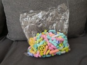 Klocki konstrukcyjne rurki kolorowe 216 elementów 