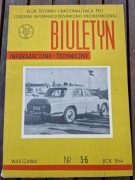 FSO Biuletyn Informacyjno-Techniczny nr 5-6 1964 Warszawa PRL