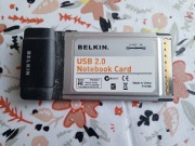 Kontroler USB 2.0 marki BELKIN na PCMCIA 2x USB