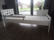 Łóżko dziecięce białe z materacem (70x160)