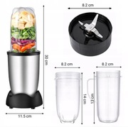 ROBOT KUCHENNY BLENDER KIELICHOWY 600W WIELOFUNKCYJNY + 2 KUBKI 470 ml DUŻY