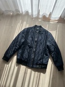 Pikowana kurtka bomberka, męska, wełniana, rozm. L, H&M, granatowa